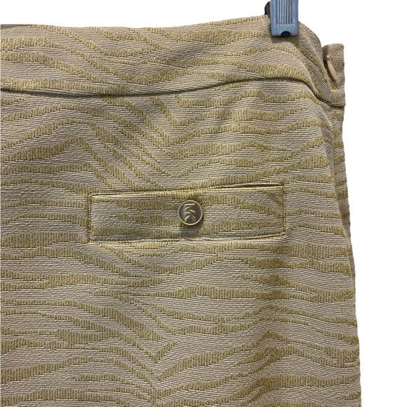 New Without Tag Michael Kors Gold Animal Print Mini Skirt, Size Large - Picture 5 of 12